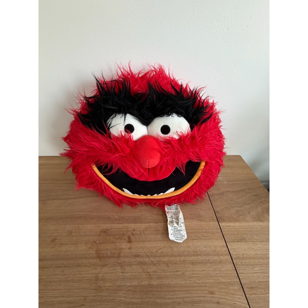 Disney Parks Muppets Animal Plush Pajama Pouch Pillow Red Shaggy Faux Fur 17in